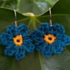 Oorbellen bloem - Blauw